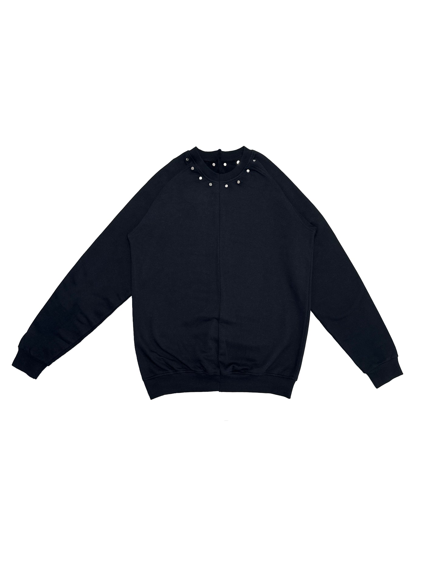 Split Screw-Studded Oversized Sweater